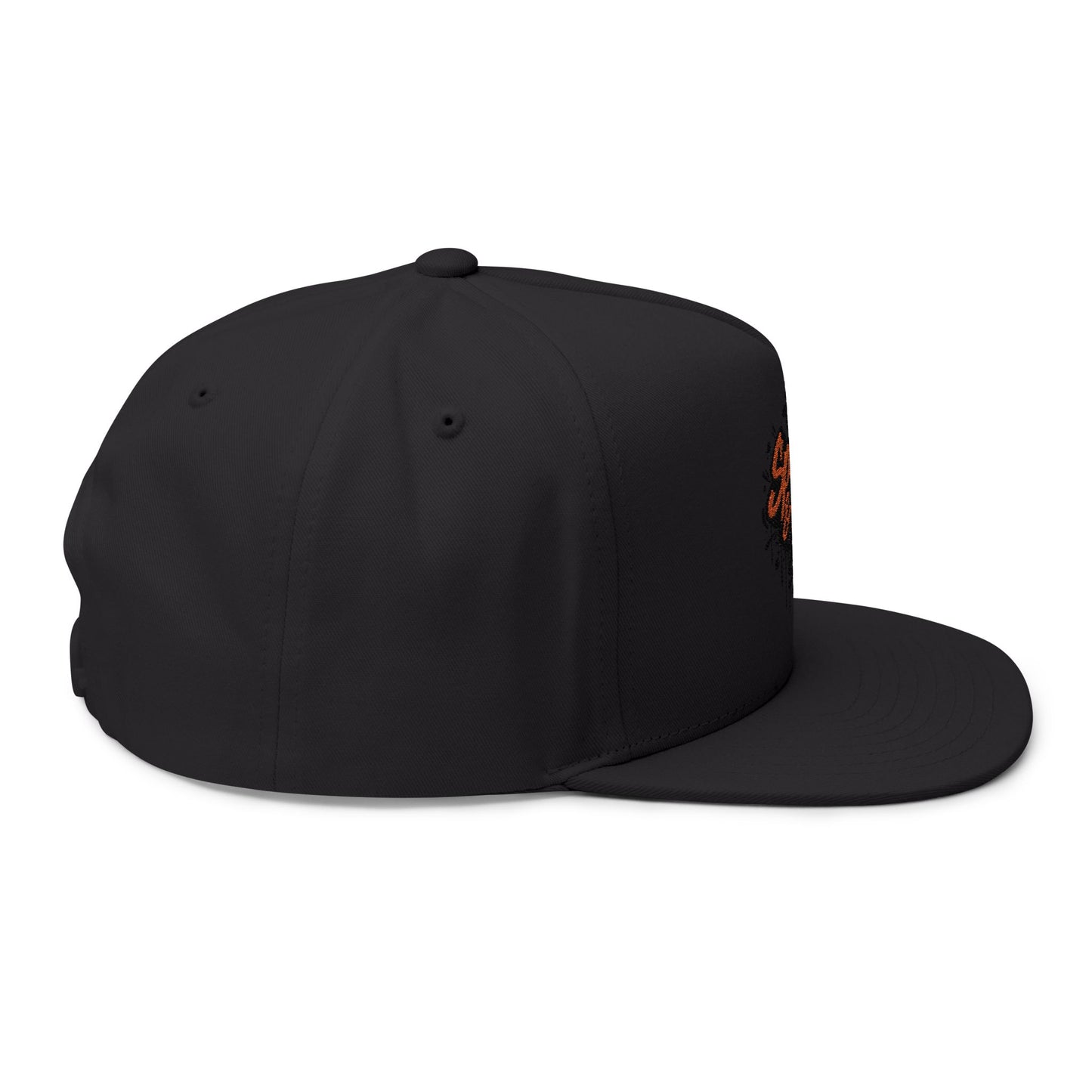 Embroidered Graffiti Logo Flat Bill Hat