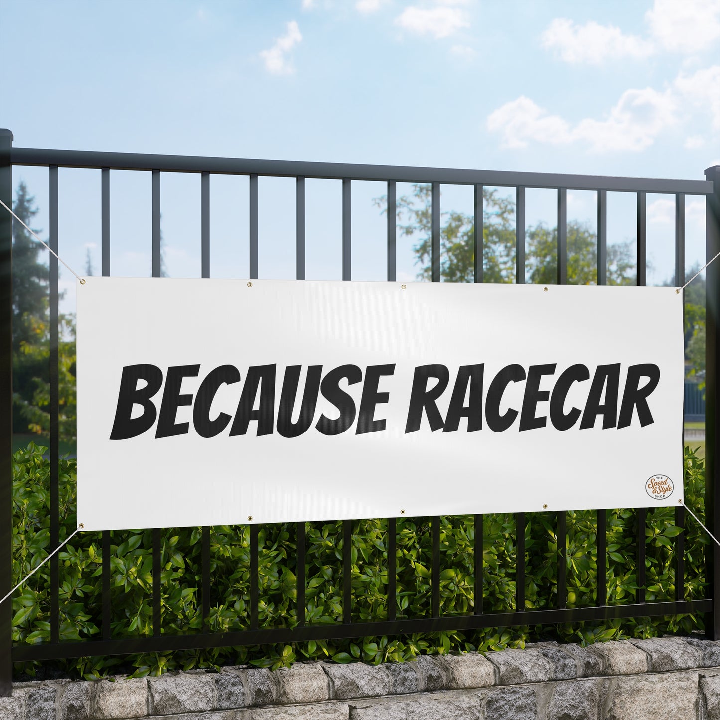 Because Racecar Banner