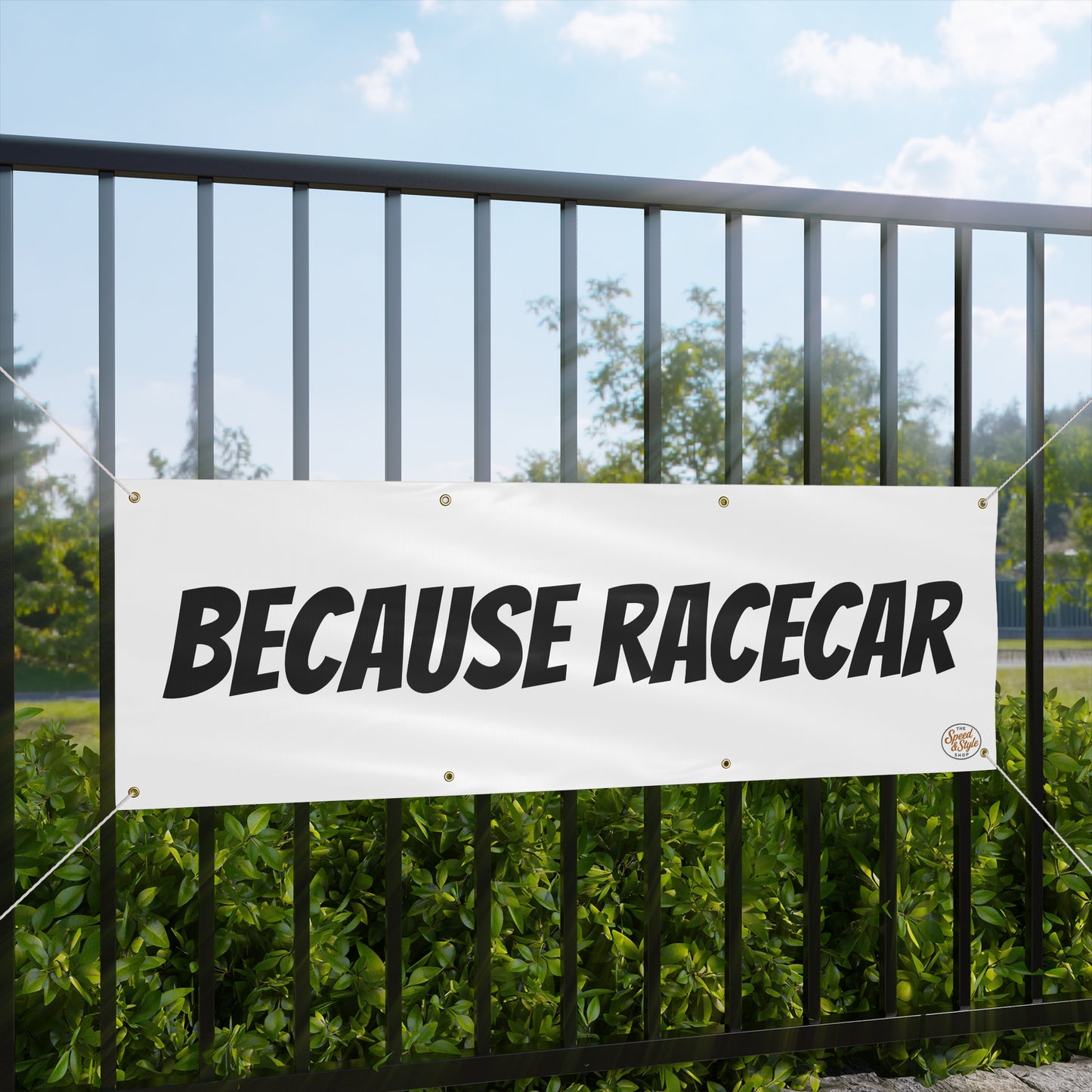 Because Racecar Banner