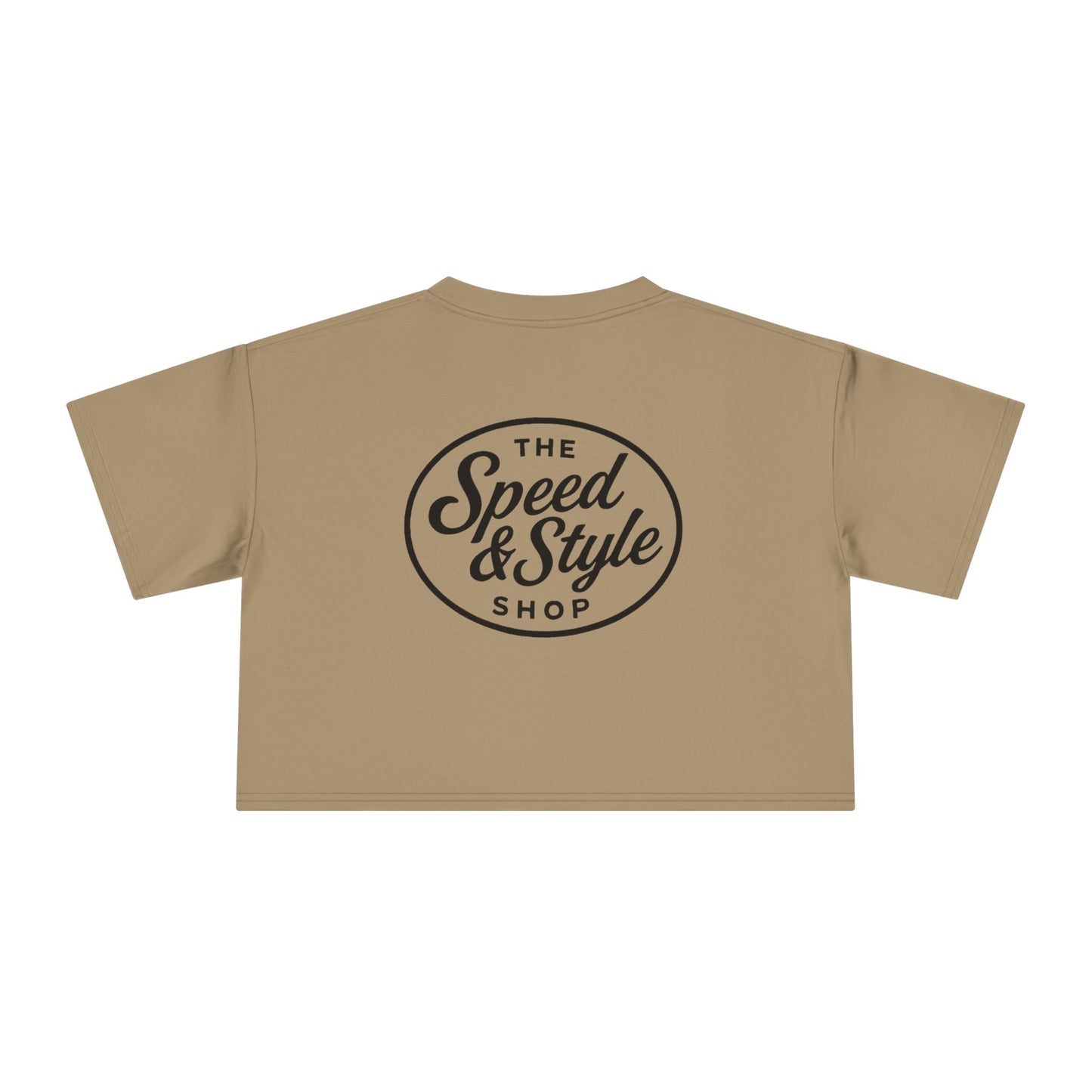 Black Logo Crop Top Tee