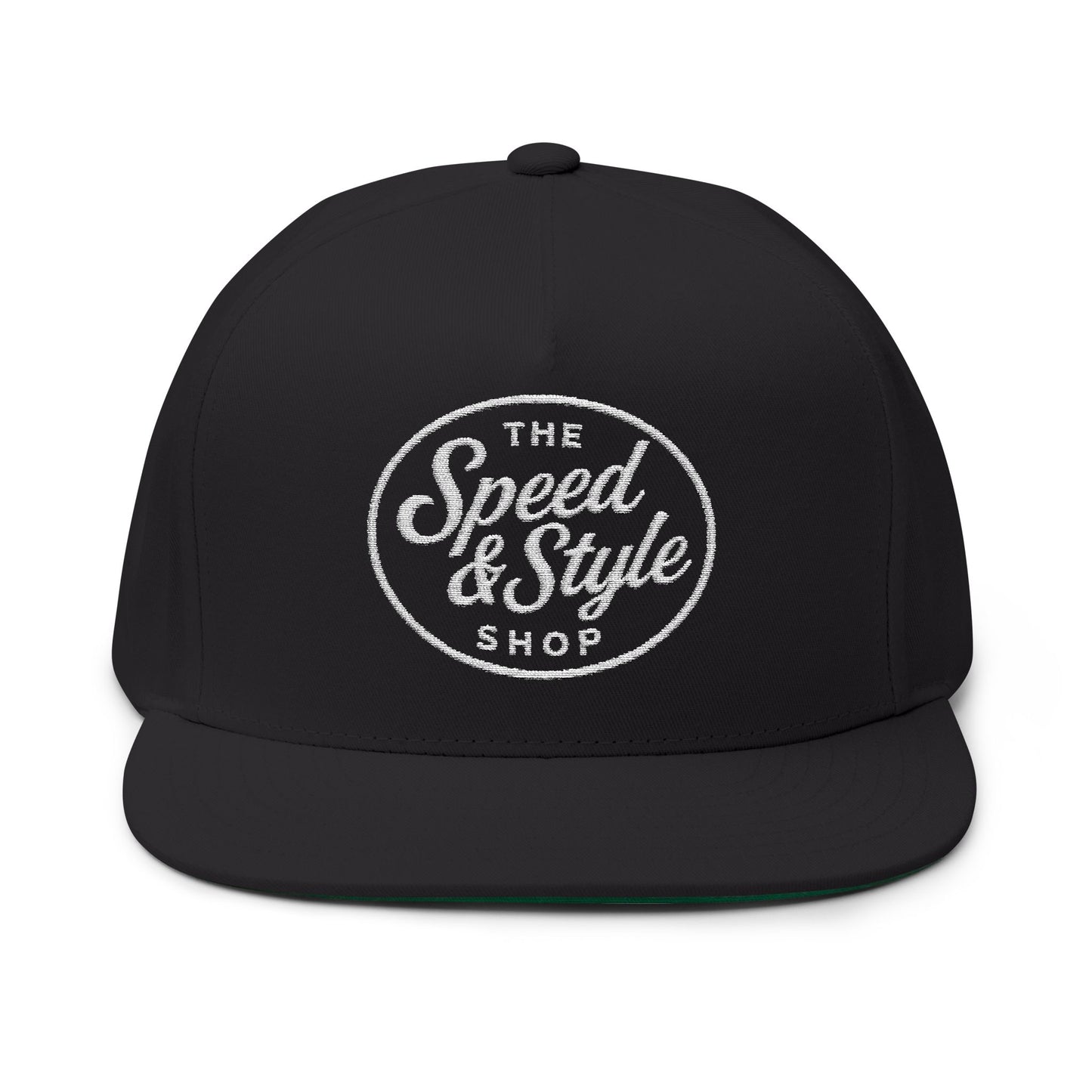 Embroidered Logo Flat Bill Hat