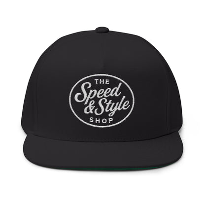 Embroidered Logo Flat Bill Hat