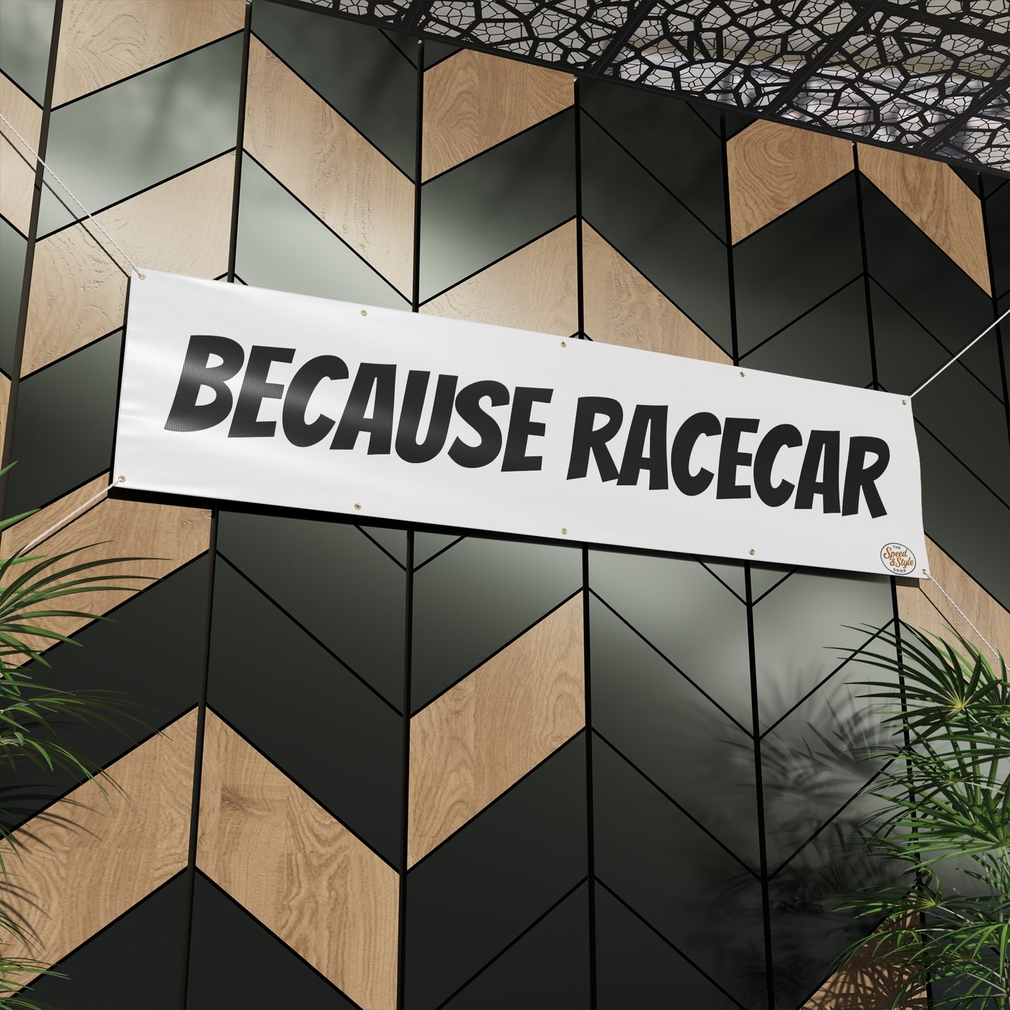 Because Racecar Banner