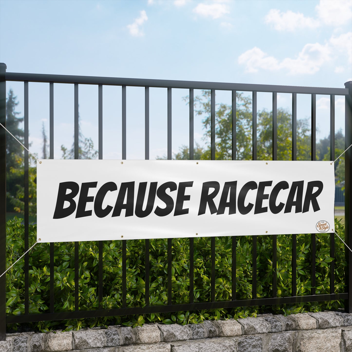 Because Racecar Banner