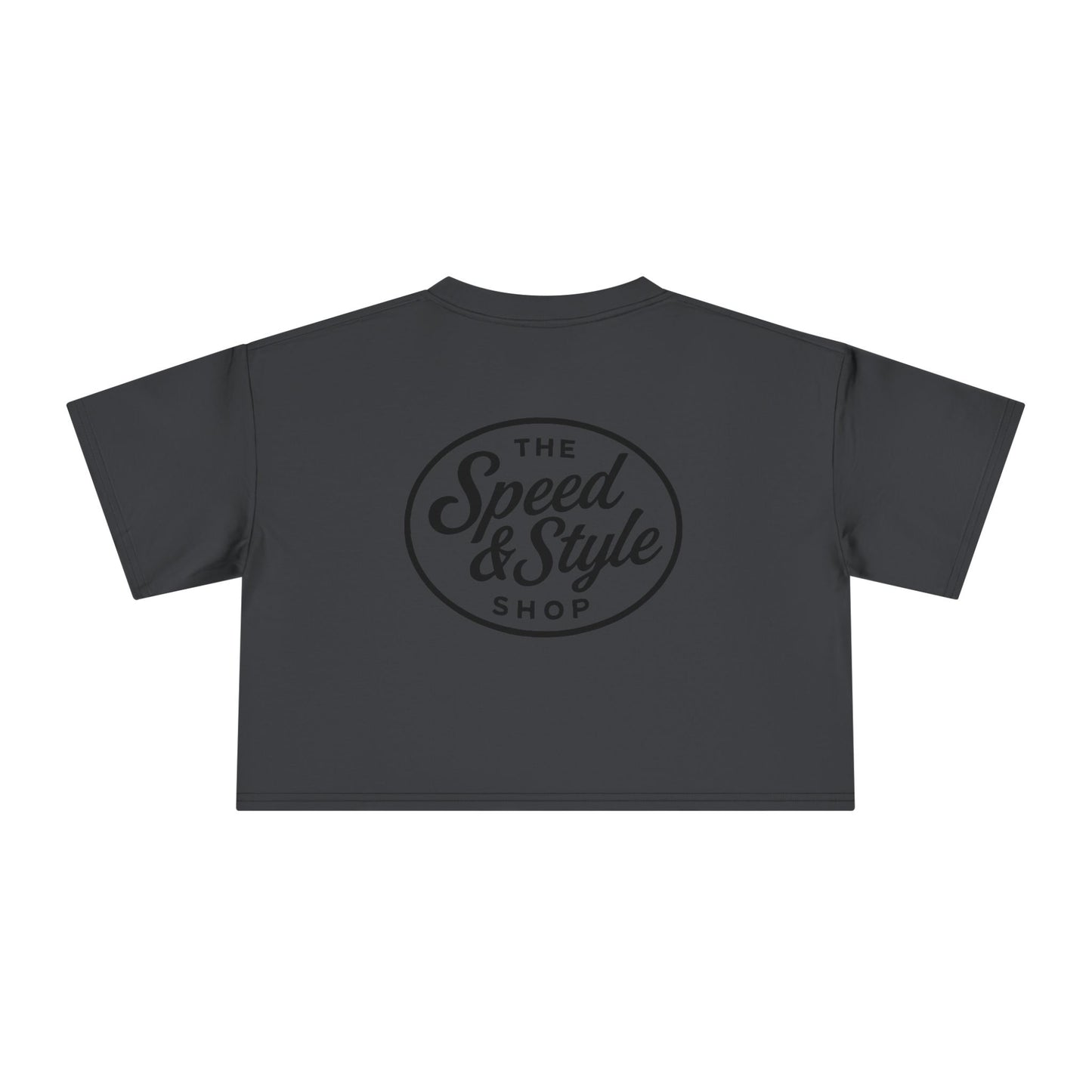 Black Logo Crop Top Tee