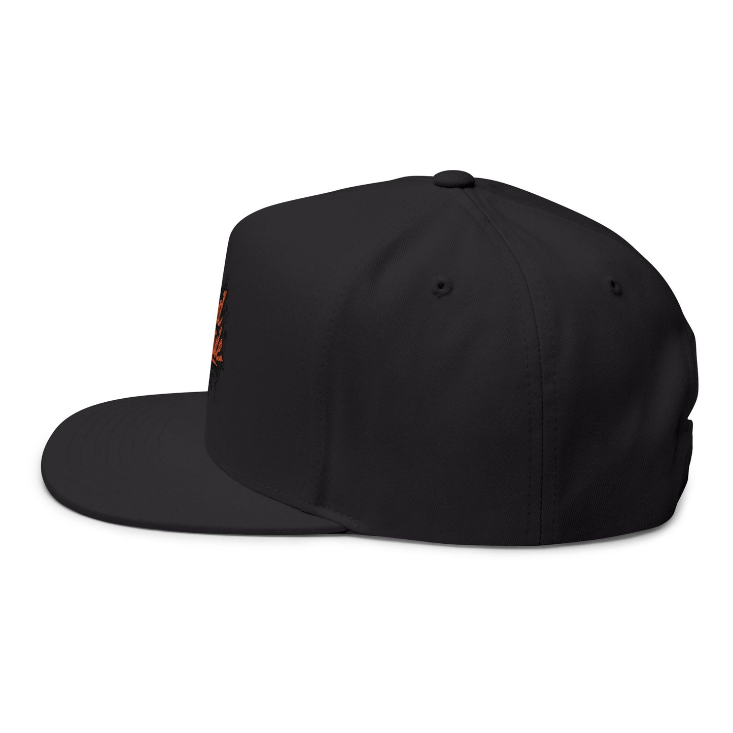 Embroidered Graffiti Logo Flat Bill Hat