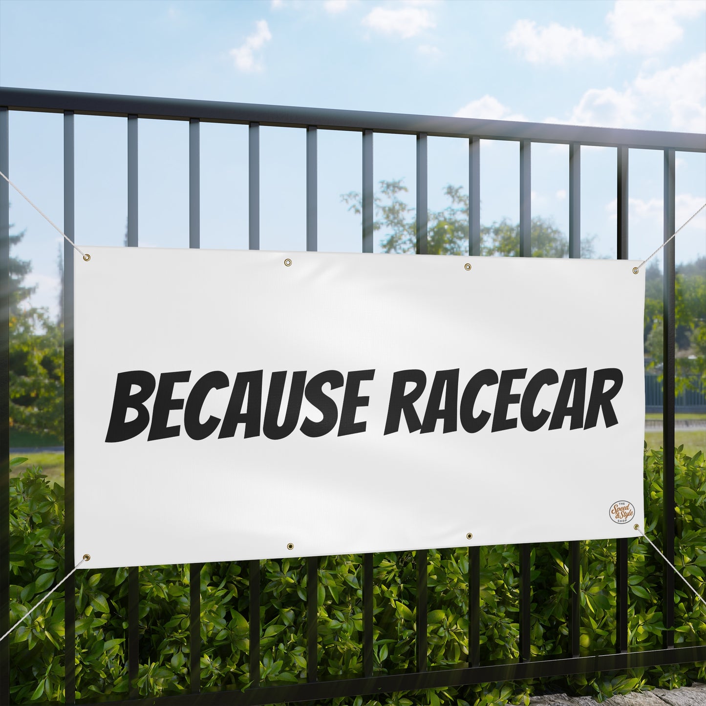 Because Racecar Banner