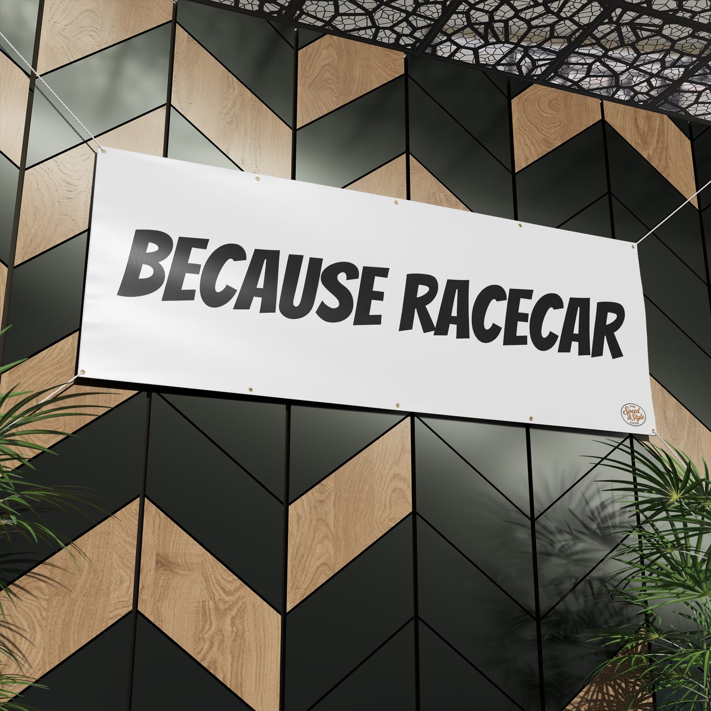 Because Racecar Banner