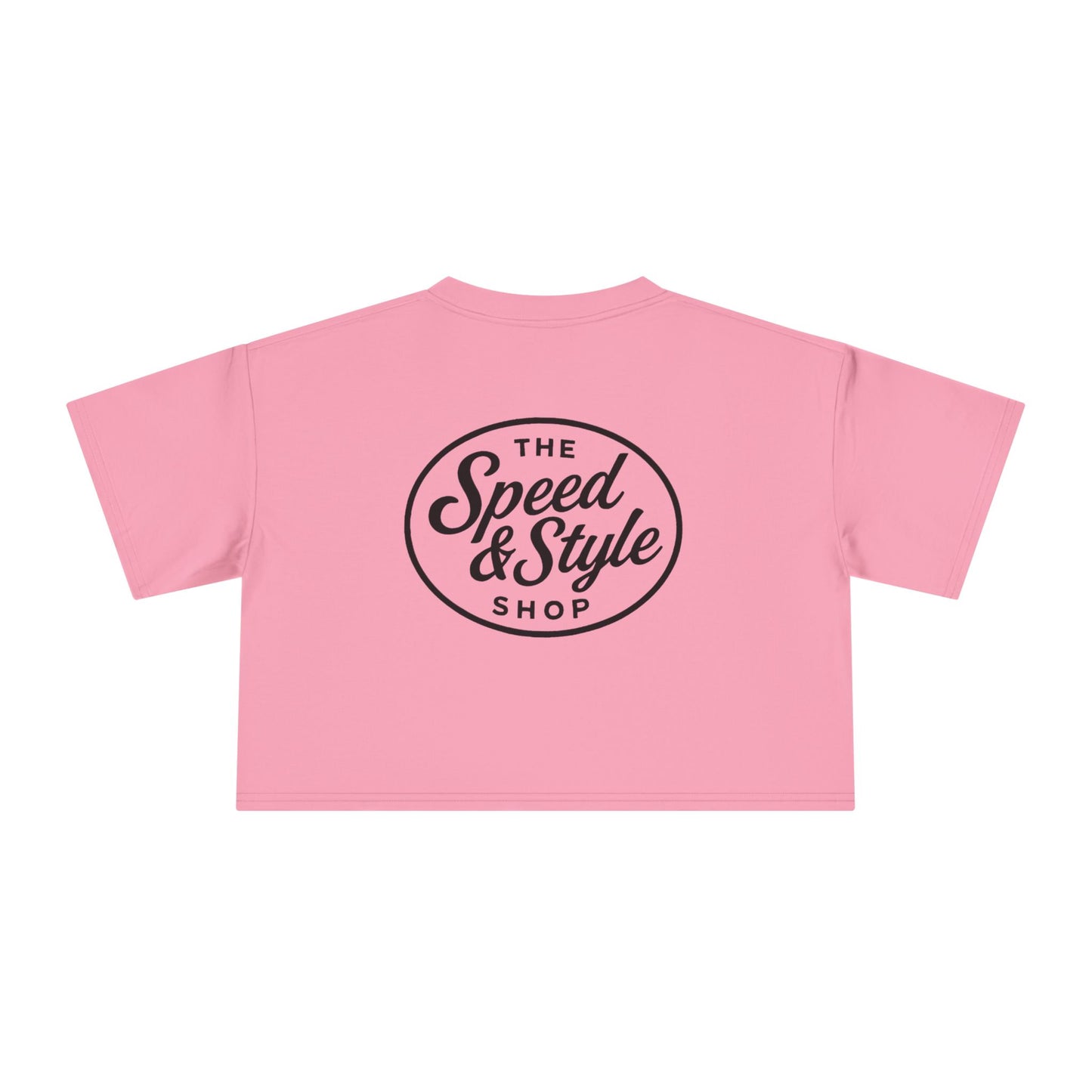 Black Logo Crop Top Tee