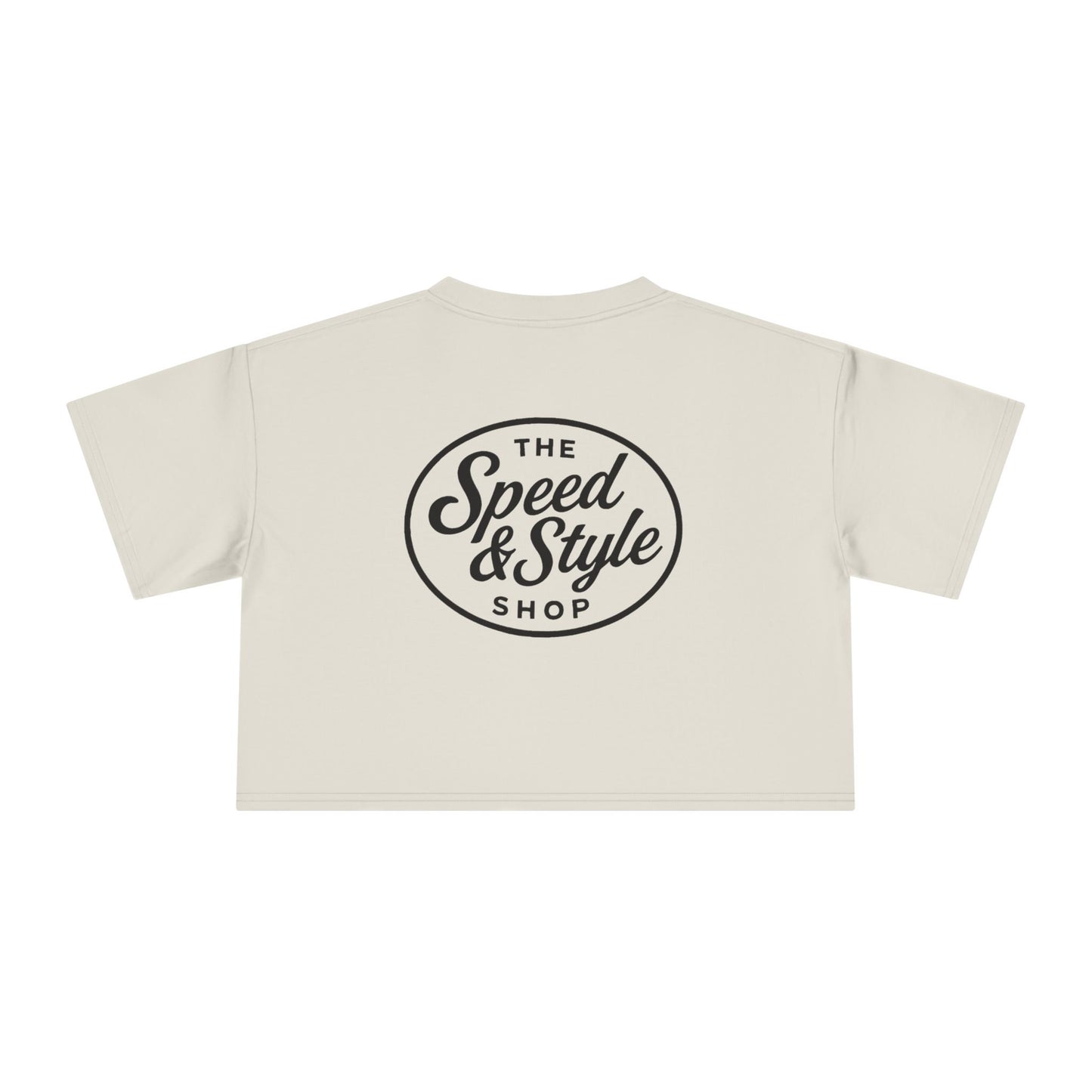 Black Logo Crop Top Tee