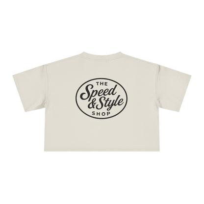 Black Logo Crop Top Tee